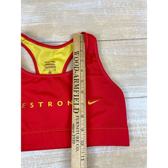 Nike Livestrong Dri-Fit Athletic Sports Bra Red & Yellow Size Small - Picture 5 of 8